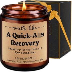 LEADO Get Well Candle, Surgery Recovery Gifts for Women, Men - After Surgery Gifts, Get Well Gifts, Comfort Gifts - Funny Cancer, Injury, Sick, Hysterectomy, Grief, Chemo, Cheer Up Gifts