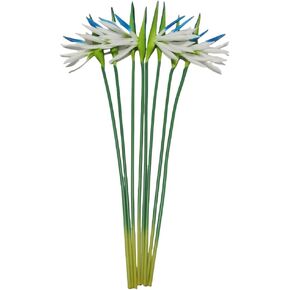 Medium Bird of Paradise 23 Inch Permanent Flower,Flower Stem 5 mm,Flower Part is Made of Soft Rubber PU,Artificial Flower Plants Small Flower Arrangement for Home Office 8 Pcs (Orange(Yellow))
