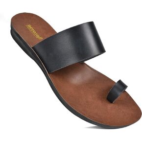 Lilac Orthotic Comfortable Split-Toe Flat Slide Casual Summer Vacation Essentials Arch Support Flip Flop Sandals for Women (US 5, Lilac Soft Brown)