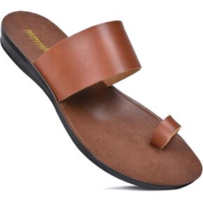 Lilac Orthotic Comfortable Split-Toe Flat Slide Casual Summer Vacation Essentials Arch Support Flip Flop Sandals for Women (US 5, Lilac Soft Brown)