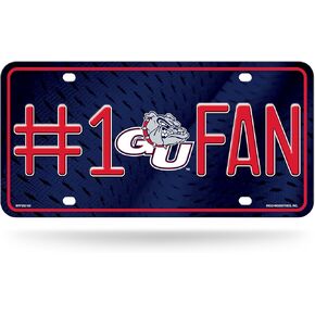 Rico Industries NCAA Unisex-Adult #1 Fan Metal License Plate Tag