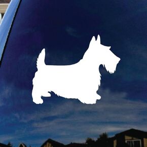 Scottie Dog Car Window Vinyl Decal Sticker 4" Wide