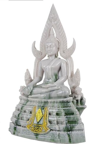 BUDDHO Chinnaraj Thai Buddha Statue for Home Decor 8" h Gold Buddha Sculpture Small Gift Office Gift Office Decor Figurines Meditation Altar Sculpture in Kuwait