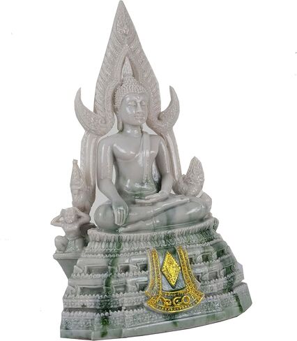 BUDDHO Chinnaraj Thai Buddha Statue for Home Decor 8" h Gold Buddha Sculpture Small Gift Office Gift Office Decor Figurines Meditation Altar Sculpture in Kuwait