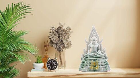 BUDDHO Chinnaraj Thai Buddha Statue for Home Decor 8" h Gold Buddha Sculpture Small Gift Office Gift Office Decor Figurines Meditation Altar Sculpture in Kuwait