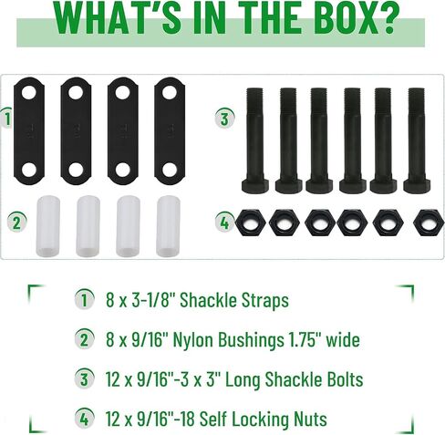 Trailer Axle Shackle Bolt Kit, Tandem Axle Trailer Shackles Kit for 3500 lbs-7200 lbs Axles in Saudi Arabia