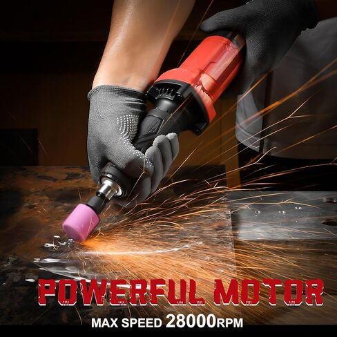 AOBEN Power Die Grinder 6mm Collet, Max 28000RPM Electric Die Grinder Tool, Heavey Duty for Metal Grinding Deburring Polishing, Welding Repair in Kuwait