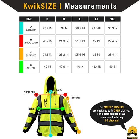KwikSafety - شارلوت، كارولاينا الشمالية - هوديي السلامة من الصوف للرجال | سترات العمل العاكسة للضوء من معدات الوقاية الشخصية Hi Vis in Kuwait
