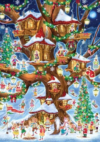 Elves' Treehouse Advent Calendar (Countdown to Christmas) with Holiday Pictures by Vermont Christmas Company in Saudi Arabia