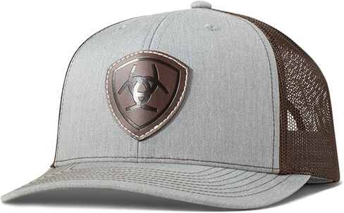 ARIAT Men's Light Grey Richardson 112 Cap with Embossed Shield Patch in Saudi Arabia