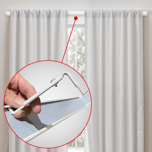 Amazing Drapery Hardware Center Support Brackets for 2.5 Inch Pocket Rods - Adjustable 3.5 to 6 Inch Clearance, Universal for Wide Pocket Rods - 2 Pack with Screws in Kuwait