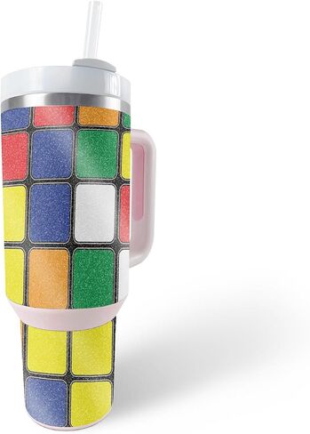 جلد لامع لامع من MightySkins متوافق مع كوب Stanley The Quencher H2.0 FlowState سعة 40 أونصة - جلد خشخشة | لمسة نهائية لامعة واقية ومتينة شديدة اللمعان | سهل التطبيق والإزالة وتغيير النمط in Saudi Arabia