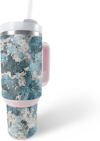 جلد لامع لامع من MightySkins متوافق مع كوب Stanley The Quencher H2.0 FlowState سعة 40 أونصة - جلد خشخشة | لمسة نهائية لامعة واقية ومتينة شديدة اللمعان | سهل التطبيق والإزالة وتغيير النمط in Saudi Arabia