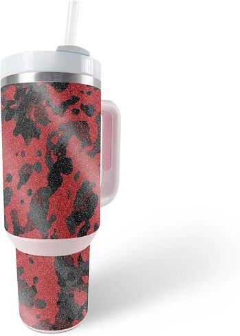 جلد لامع لامع من MightySkins متوافق مع كوب Stanley The Quencher H2.0 FlowState سعة 40 أونصة - جلد خشخشة | لمسة نهائية لامعة واقية ومتينة شديدة اللمعان | سهل التطبيق والإزالة وتغيير النمط in Saudi Arabia