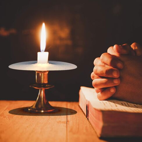White Short Taper Candles, 20 Pack 5 Inch Church Candle Bulk with Drip Protectors, Unscented Candlesticks for Christmas Eve and Easter Candlelight Service, Vigil, Memorial and Devotional in Saudi Arabia