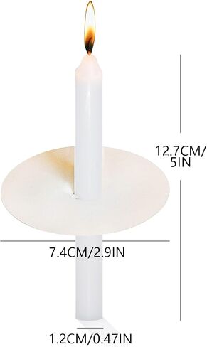 White Short Taper Candles, 20 Pack 5 Inch Church Candle Bulk with Drip Protectors, Unscented Candlesticks for Christmas Eve and Easter Candlelight Service, Vigil, Memorial and Devotional in Saudi Arabia