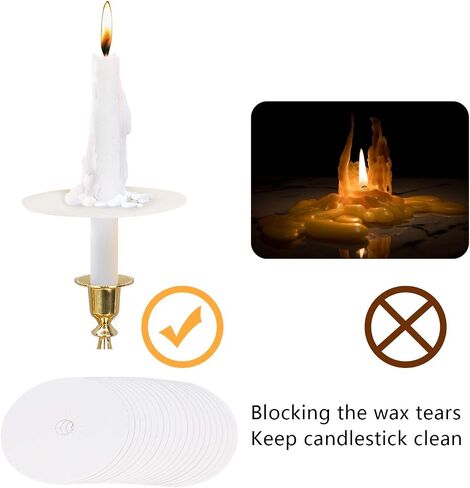 White Short Taper Candles, 20 Pack 5 Inch Church Candle Bulk with Drip Protectors, Unscented Candlesticks for Christmas Eve and Easter Candlelight Service, Vigil, Memorial and Devotional in Saudi Arabia