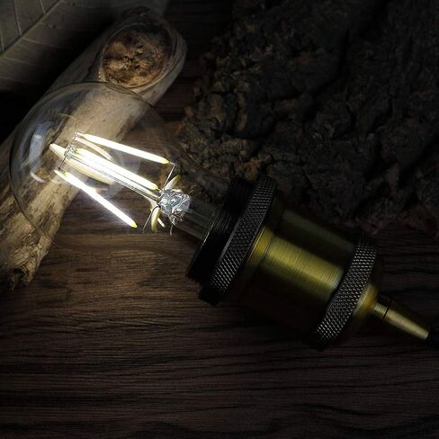 Dimmable 6W Vintage LED Edison Bulb 4000K Daylight White A19 /A60 LED Light Bulbs 600LM Led Filament Bulb 60W Equivalent E26 Medium Base Clear Glass , 6 Pack in Kuwait
