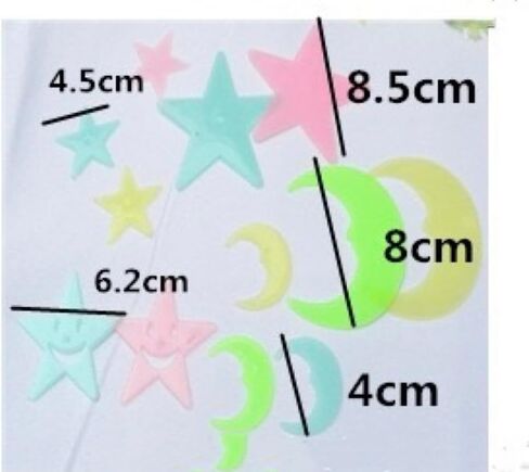 2 Pcs Christmas Snowflake Stickers Glow-in-The-Dark Christmas Decorations Ice Party Supplies Christmas Snowflake (Moon) in Saudi Arabia