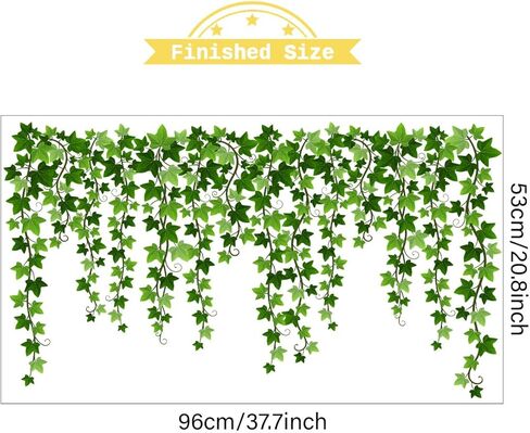 iMagitek Evergreen Lvy يترك ملصقات الحائط معلقة الكرمة جدار الشارات ديكورات الحائط لغرفة المعيشة غرفة نوم التلفزيون خلفية غرفة الطعام in Kuwait