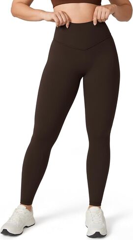 Hugcurve No Front Seam Full Length High Waisted Workout Leggings for Women Buttery Yoga Pants Athletic Tights - 28'' in Saudi Arabia