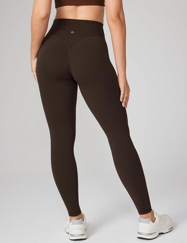 Hugcurve No Front Seam Full Length High Waisted Workout Leggings for Women Buttery Yoga Pants Athletic Tights - 28'' in Saudi Arabia
