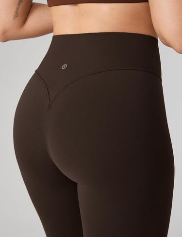 Hugcurve No Front Seam Full Length High Waisted Workout Leggings for Women Buttery Yoga Pants Athletic Tights - 28'' in Saudi Arabia