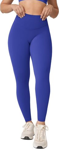 Hugcurve No Front Seam Full Length High Waisted Workout Leggings for Women Buttery Yoga Pants Athletic Tights - 28'' in Saudi Arabia