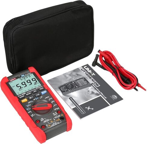 UNI-T Industrial Digital Multimeter UT195DS (IP65, 2M Drop Test) True RMS 6000 Counts AC DC Voltage Current LOZ ACV Resistance Capacitance Frequency Duty Cycle Diode Continuity Test Auto/Manual Range in Kuwait