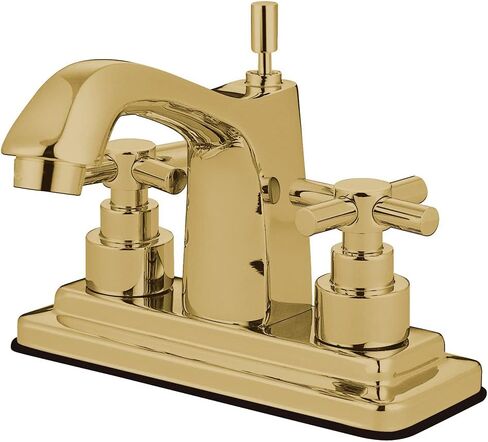 Kingston Brass KS8642EX Elinvar 4 "صنبور حمام مركزي، نحاس مصقول in Saudi Arabia