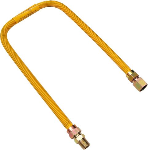 LASCO 10-1259 Flexible Coated Stainless Steel Gas Range Supply Line, 72-Inch, 5/8 Inch ID with 3/4 Inch Pipe Thread Fittings , Yellow in Kuwait
