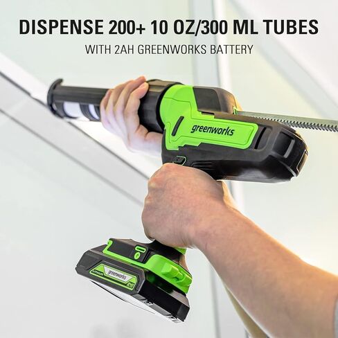 جرينوركس 24 فولت لاسلكي، 10 أونصة. مسدس السد واللاصق 6 سرعات مضادة للتقطير مع بطارية USB 2 أمبير وشاحن 2 أمبير in Kuwait