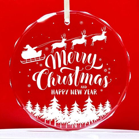 Personalized White Christmas Ornaments,Christmas Tree Decorations Gifts for Women,Coworker,New Home,Wedding Christmas Ornaments,Merry Christmas and Happy New Year Ornaments (White Christmas 14) in Kuwait