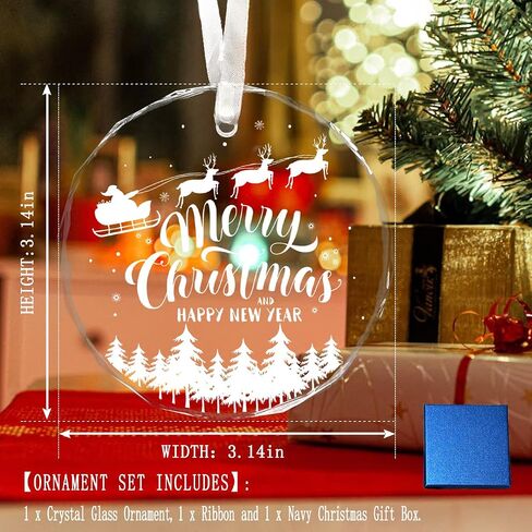 Personalized White Christmas Ornaments,Christmas Tree Decorations Gifts for Women,Coworker,New Home,Wedding Christmas Ornaments,Merry Christmas and Happy New Year Ornaments (White Christmas 14) in Kuwait