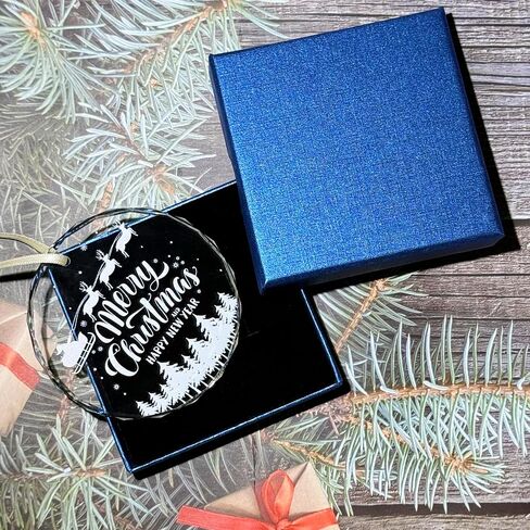 Personalized White Christmas Ornaments,Christmas Tree Decorations Gifts for Women,Coworker,New Home,Wedding Christmas Ornaments,Merry Christmas and Happy New Year Ornaments (White Christmas 14) in Kuwait