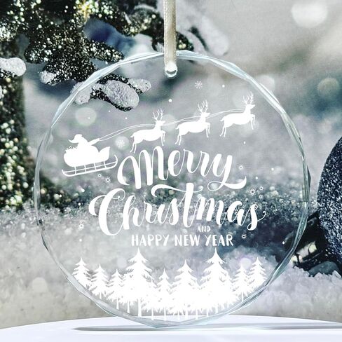 Personalized White Christmas Ornaments,Christmas Tree Decorations Gifts for Women,Coworker,New Home,Wedding Christmas Ornaments,Merry Christmas and Happy New Year Ornaments (White Christmas 14) in Kuwait