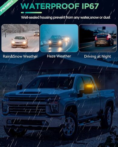 Sequential LED Side Mirror Turn Signal Lights for Chevy Silverado/GMC Sierra 2500 3500 2020 2021 2022 2023, Smoked Lens Switchback White DRL & Dynamic Amber Tow Mirror Turn Signal Indicator lamp in Saudi Arabia