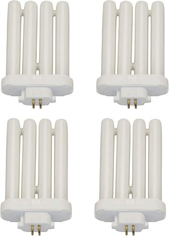 مصباح lumenivo FML 27 وات 6500K لمبة الفلورسنت البديلة FML 27W 6500K لمبة لمصباح قراءة 4 شوكات أو مصباح أرضي صغير 4 لمبة - قم بتوصيل 65K CFL تنمو ضوء - 4 لمبة ضوء النهار دبوس، 2 حزمة in Kuwait