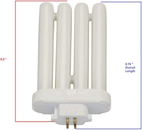 مصباح lumenivo FML 27 وات 6500K لمبة الفلورسنت البديلة FML 27W 6500K لمبة لمصباح قراءة 4 شوكات أو مصباح أرضي صغير 4 لمبة - قم بتوصيل 65K CFL تنمو ضوء - 4 لمبة ضوء النهار دبوس، 2 حزمة in Kuwait