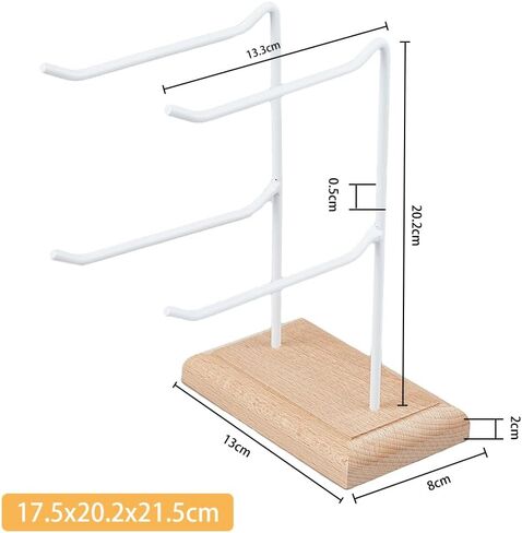 1 Tier 3-Row Jewelry Display Rack Detachable L-Hook Jewelry Organizer Holder with Base And Holder Large Capacity White Iron Display Stand for Bracelets Keychains Storage in Saudi Arabia