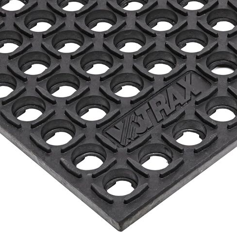 NoTrax 543S0033BL 543 Cushion-Tred 3' x 3' Black Safety Anti-Fatigue Drainage Mat in Kuwait