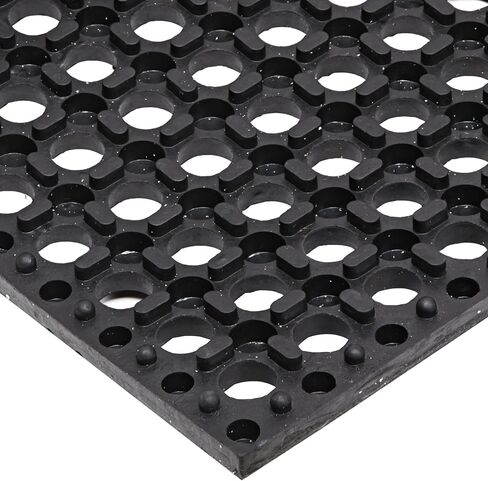 NoTrax 543S0033BL 543 Cushion-Tred 3' x 3' Black Safety Anti-Fatigue Drainage Mat in Kuwait