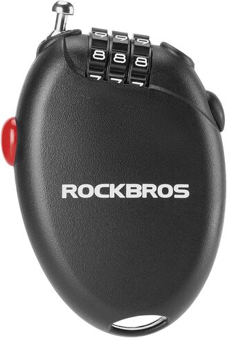 ROCKBROS 2Packs 3-Digit Combination Cable Lock 2ft/60cm SUS Wire Padlock Reset Code Adjust in Saudi Arabia