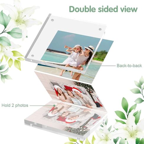16 Pack 4×6 Acrylic Picture Frames, Magnetic Photo Frames for Desktop Display, Photo Display Frame Gifts for Home & Office (Transparent, 4''×6'') in Saudi Arabia