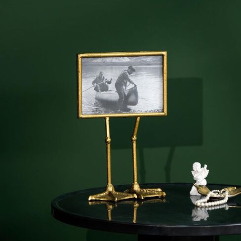 NIKKY HOME Duck Paw Gold Picture Frame 5x7 with High Definition Glass for Table Top Desktop Display, Hawaiian Tropical Theme Elegant Gift Photo Frames for Family Friend Kid in Saudi Arabia