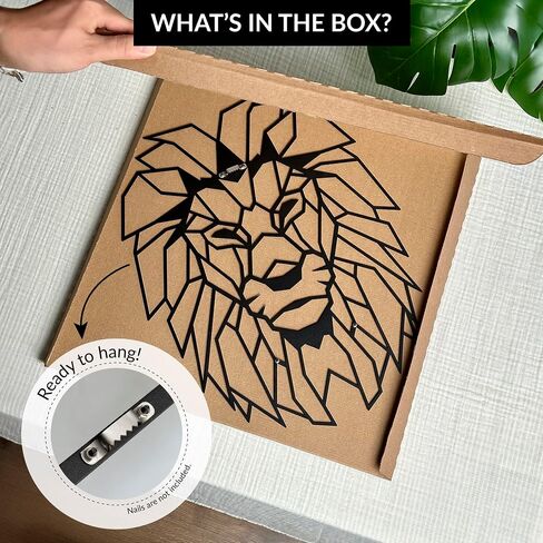 Lion Head – Lion Head Wall Mounted Art Sculpture – Metal Wall Art – Big Head Cutout – Lion Art Decor - Indoor and Outdoor Wall Decor for Farmhouse Decoration - Housewarming Gifts for New House in Saudi Arabia