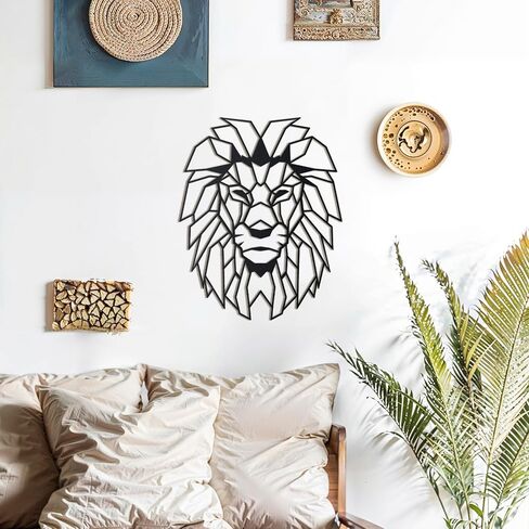 Lion Head – Lion Head Wall Mounted Art Sculpture – Metal Wall Art – Big Head Cutout – Lion Art Decor - Indoor and Outdoor Wall Decor for Farmhouse Decoration - Housewarming Gifts for New House in Saudi Arabia