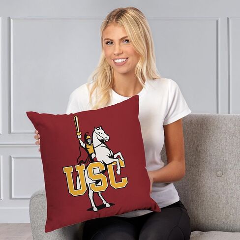 Northwest NCAA USC Trojans Pillow, 18" x 18", Alumnist in Saudi Arabia