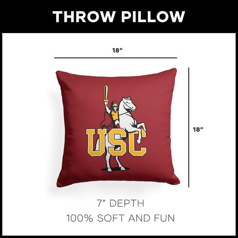 Northwest NCAA USC Trojans Pillow, 18" x 18", Alumnist in Saudi Arabia