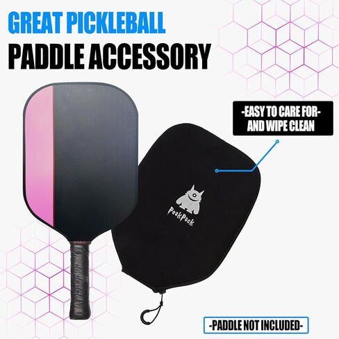 Pickleball Paddle Cover, Universal Case Size - 9 x 12.5 inches Racket Sleeve, Pickleball Paddle Case, Compatible with Most USAPA Standard and Elongated Pickball Paddles in Saudi Arabia